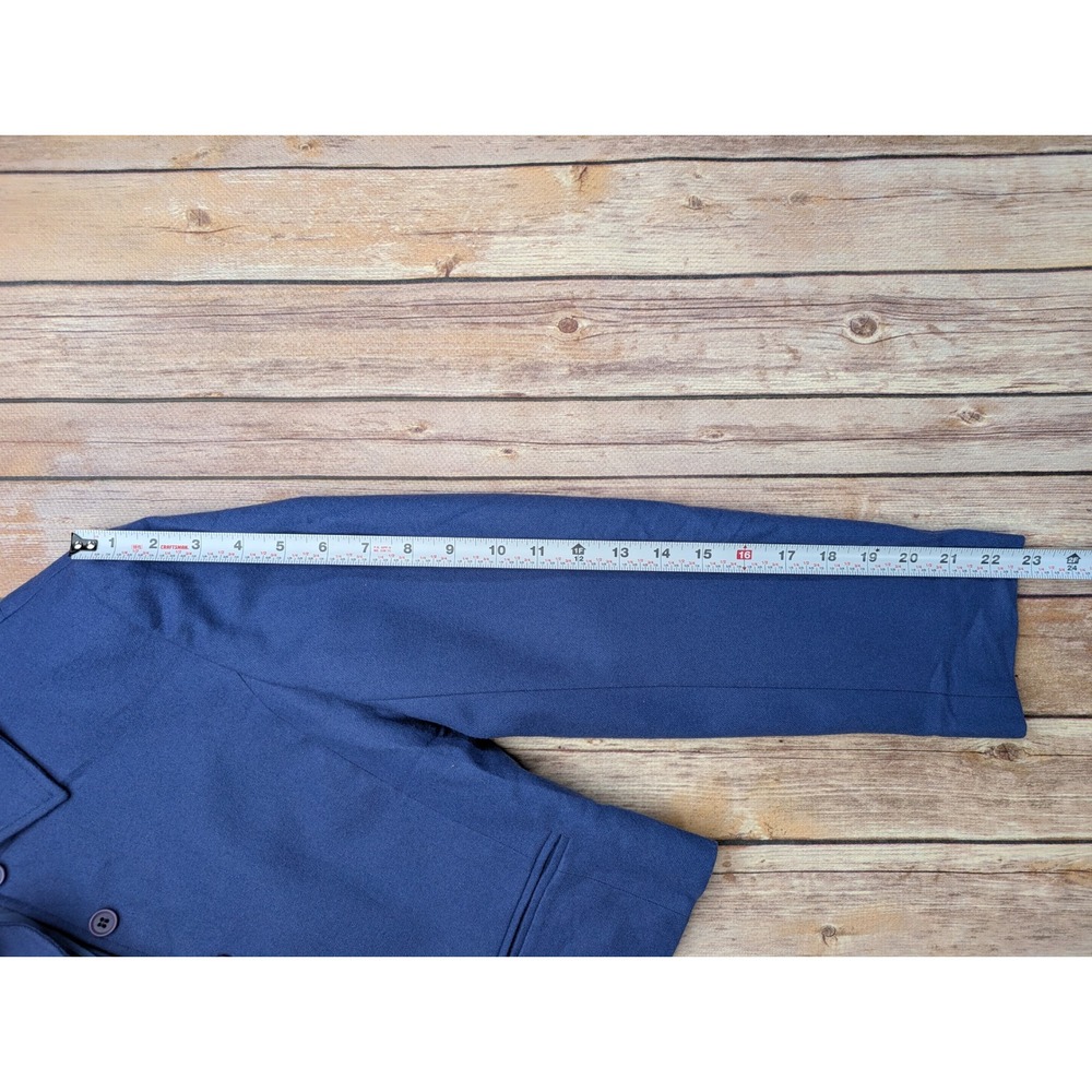 Vintage 60s 70s Pendleton Virgin Wool Jacket Womens Blue USA Made Cropped Blazer